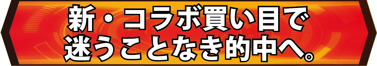 新・コラボ買い目で、迷うことなき的中へ。